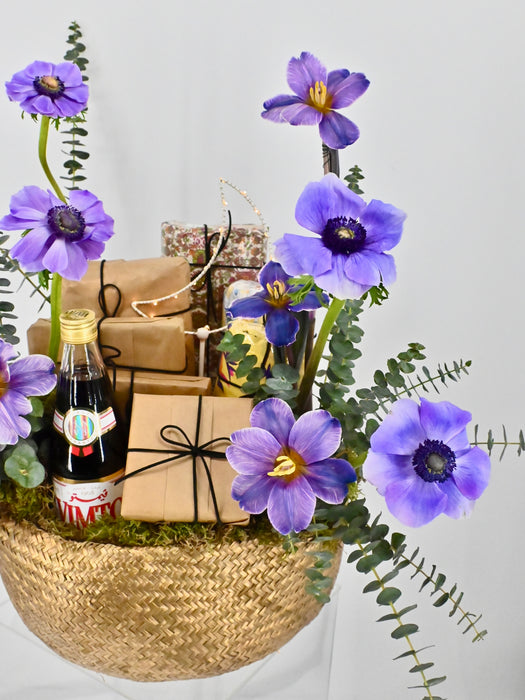 Gift Wrapping Basket Arrangement