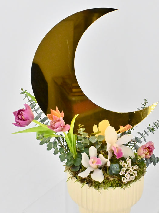 Golden Crescent Flower Garden